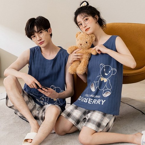 나시 홈웨어 커플잠옷 SB커플리본곰SET