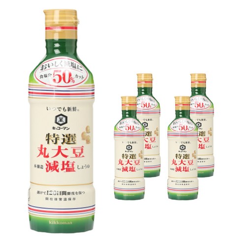 기꼬만 특선 콩 저염 간장, 5개, 450ml