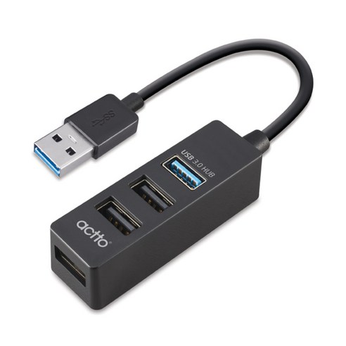 엑토 시너지 USB 2.0 앤 3.0 허브 HUB-29, 블랙
