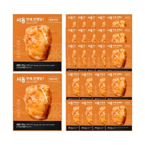 서동 맛에 반했닭 닭가슴살 14+11 (총 25팩) 양념치킨, 100g, 25개