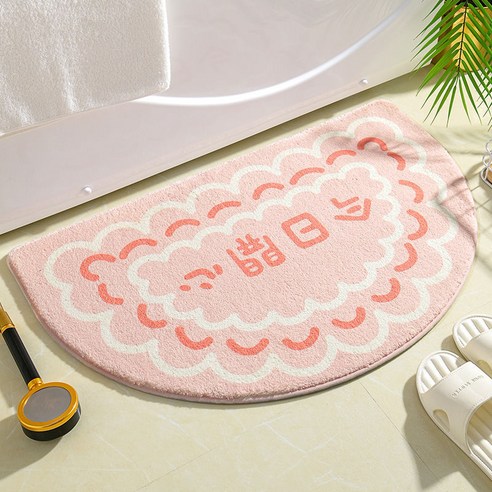 따뜻한 꽃받침 욕실매트 미끄럼방지 물흡수매트 거실침실카펫 테이블매트입니다., 오늘 신났어요 3 울라이크