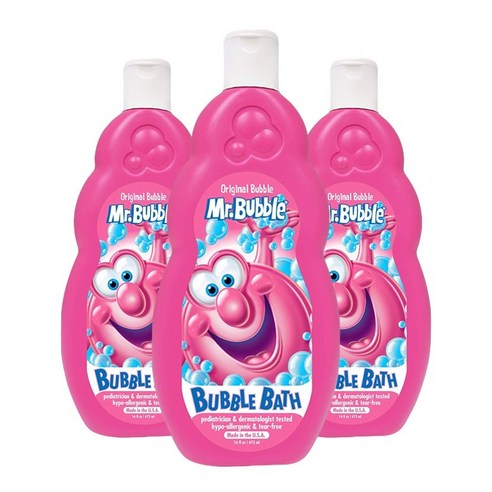 미스터버블 오리지널 어린이용 거품목욕제 딸기향, 473ml, 3개