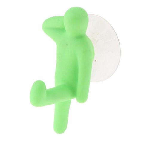 패션 수건 홀더 걸이 흡입 컵 벽 걸이, 녹색, 8.5x4cm, PVC