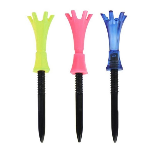 3pcs 모듬 골프 티 회전 가능한 티 교체 골퍼, 회전식 티, 플라스틱