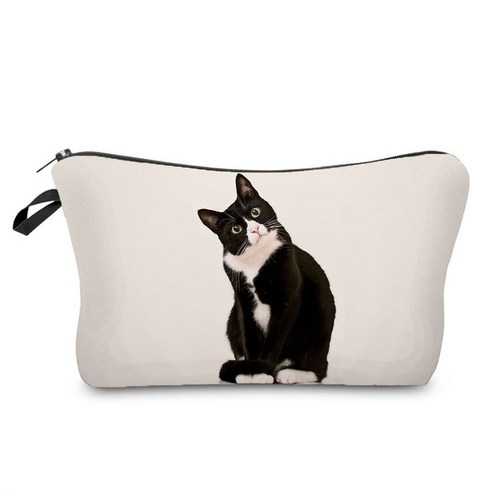 캐릭터 큐티 고양이 파우치 여행 세면백 수납 가방, hz1306