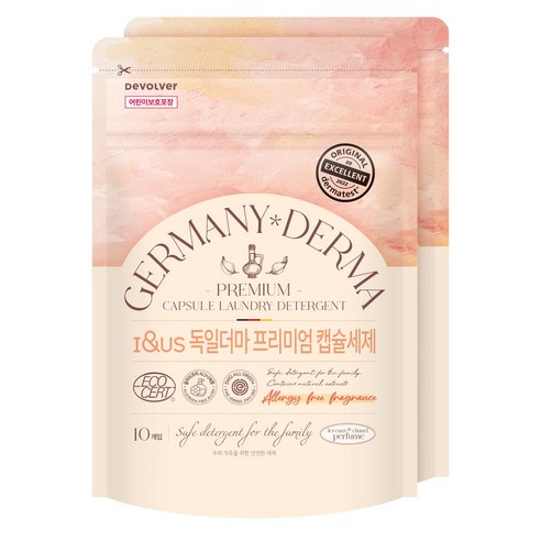 아이앤어스 독일더마 프리미엄 캡슐세탁세제 10개입, 2개