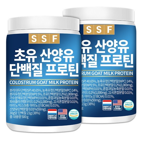 순수식품 초유 산양유 단백질 프로틴, 500g, 2개