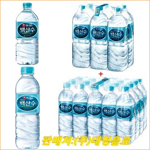 농심 백산수500mlx(20개) + 백산수 1리터x(6개), 26개, 500ml 석수500