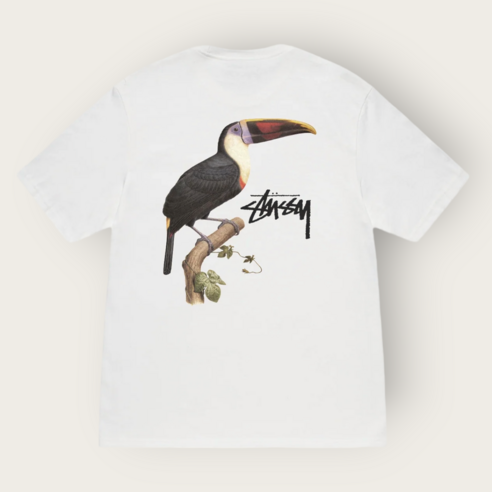 스투시 투칸 티셔츠 반팔 티 로고 화이트 TOUCAN TEE