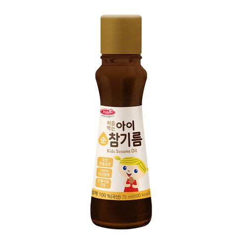 베베스트 처음먹는 순 아이 참기름, 1개, 75ml