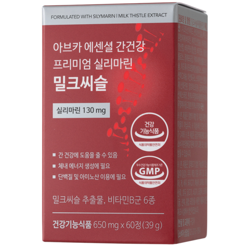 아브카 에센셜 간건강 프리미엄 실리마린 밀크씨슬은 간 건강을 위해 개발된 건강기능식품입니다.