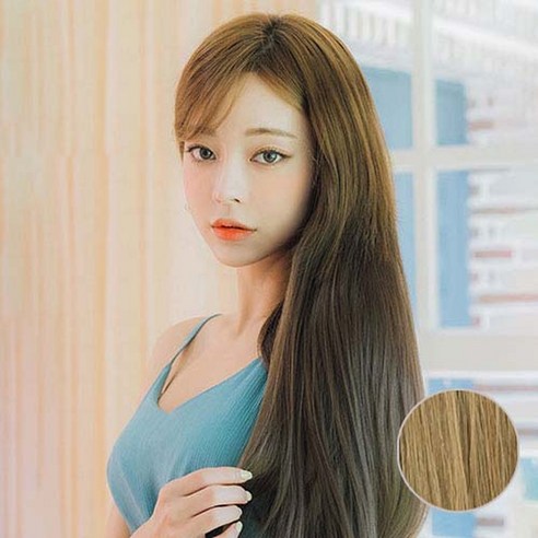 가발매니아 제이롱 5피스 49cm 인모믹스피스 (형상기억인모) 똑딱이 인모헤어피스, 시나몬블론드