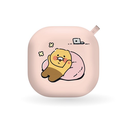 카카오프렌즈 춘식이 카툰 갤럭시버즈2 버즈프로 버즈라이브 하드케이스, 12_춘식이행복