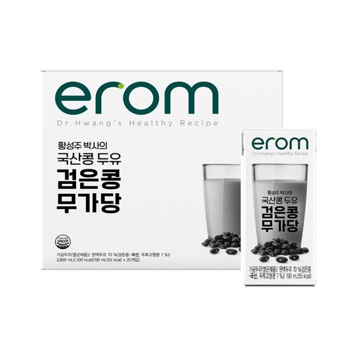 이롬황성주 검은콩무가당두유 190ml x 60팩, 190ml, 60개