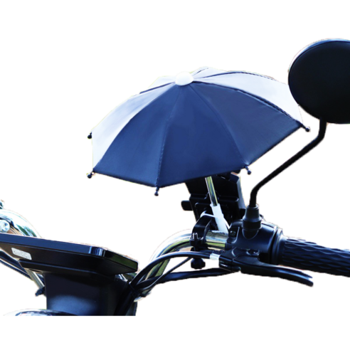 드림엑시트 미니 우산 오토바이 스마트폰 햇빛 가리개, 블루