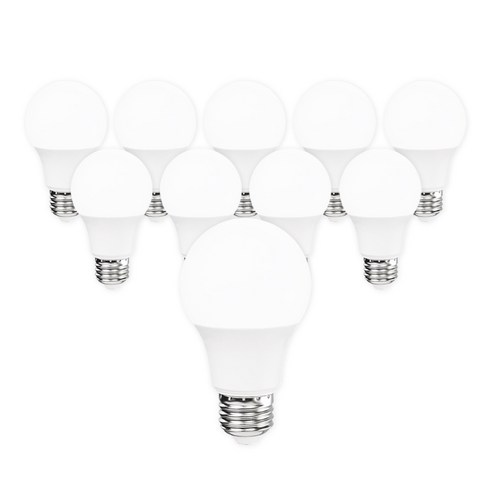 라인라이팅 LED 에코 벌브 8w, 주광색, 10개