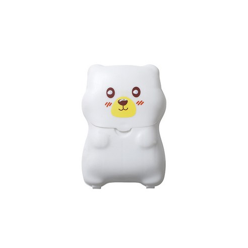 곰돌이 휴대용 종이비누, 3개, 화이트