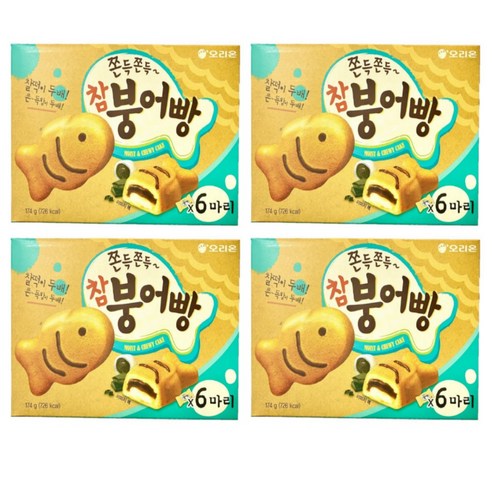 오리온 쫀득쫀득 참 붕어빵, 4개, 174g