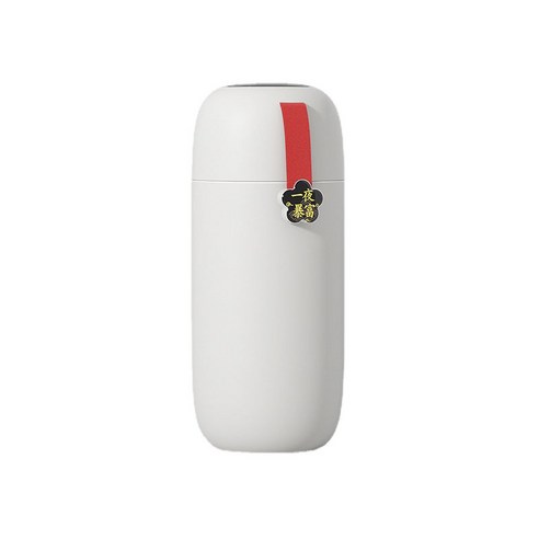 스마트텀블러 온도표시 텀블러 마카롱 보온보냉 텀블러, 화이트, 350ml