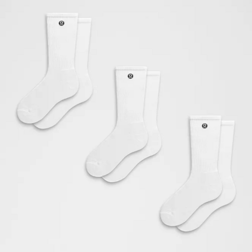 발이 편안해야 하루가 즐겁다! 룰루레몬 크루 삭스 3팩 솔직 후기 룰루레몬