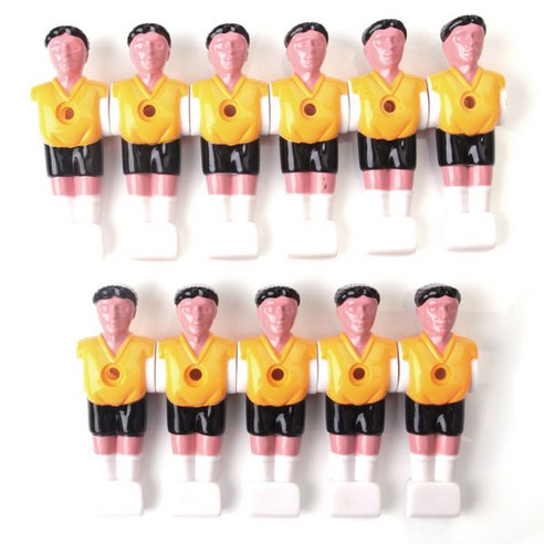 shangren 11 조각 Foosball 남자 테이블 축구 남자 축구 선수 5/8 인치, 플라스틱, 옐로우