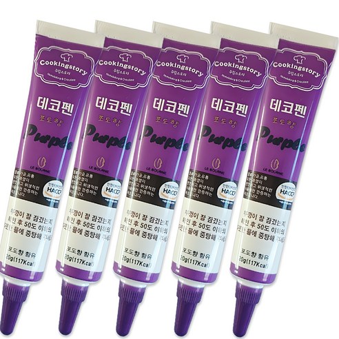 쿠킹스토리 데코펜 퍼플, 20g, 5개