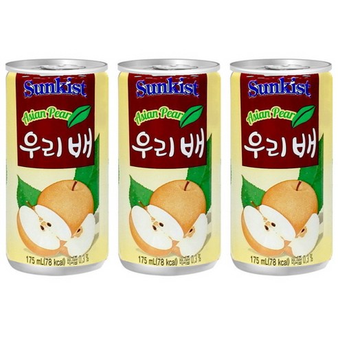 썬키스트 우리배 175ml x 90캔, 90개