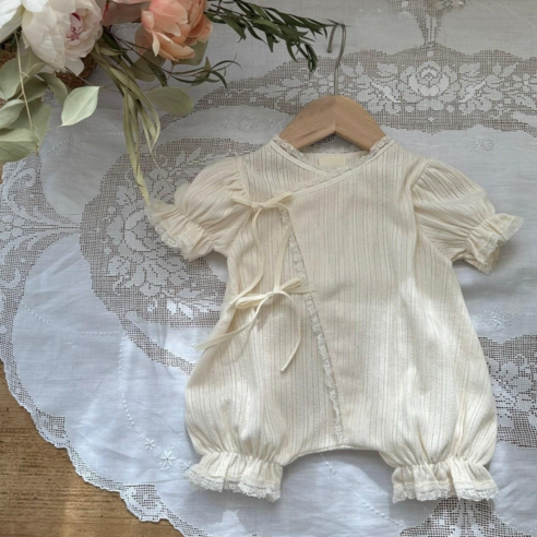 신생아출산선물 신생아 아기 여아 매쉬 메쉬 배냇슈트 50일 백일 셀프촬영 newborn baby mesh suit made in korea 출산선물