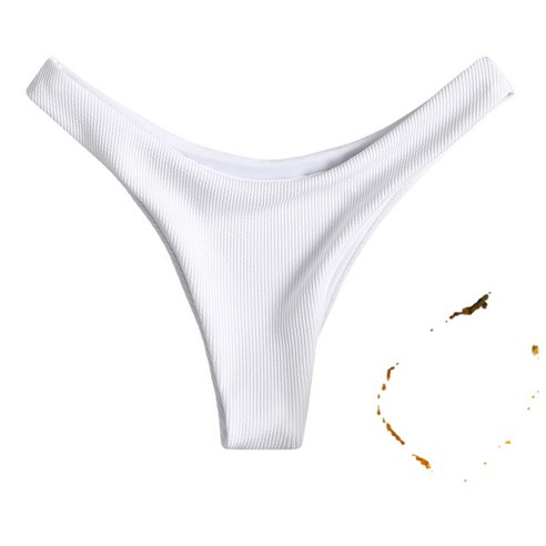 ANKRIC 몸매보정수영복 섹시한 끈이없는 활 여자 스플릿 비키니 비키니 수트, 흰색 바지