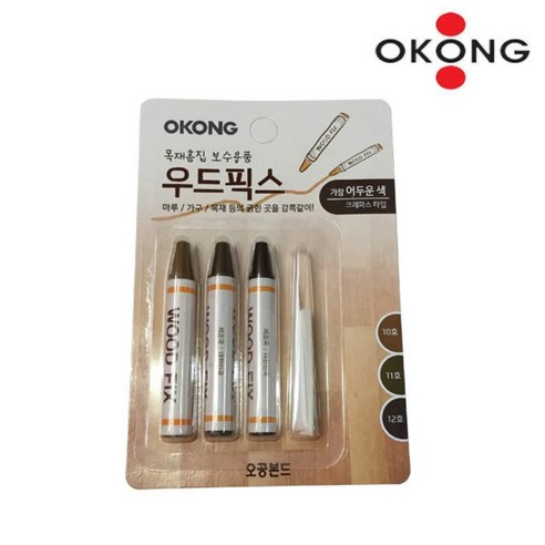 오공 나무바닥 마루 문짝 보수 크레용 크레파스 우드픽스 키트 메꾸미 우드스틱, 1세트