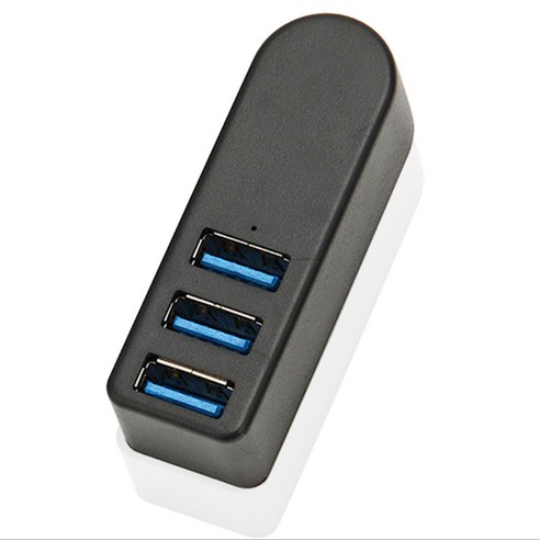USB 3.0 허브 USB 윈도우 PS3 PC MAC 노트북 맥 도서에 대한 어댑터 허브에 90 ° / 180 ° 정도 회전 가능한 USB 분배기 USB, 하나, 보여진 바와 같이