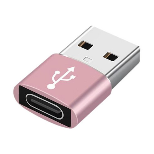 USB C 어댑터 USB-C 알루미늄 어댑터 유형 C 암 하드 디스크 허브와 호환되는 빠른 충전 및 데이터 동기화 지원, 로즈 골드, 0.92x0.59x0.26inch, 알루미늄 합금
