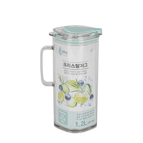 셰프웨어 트라이탄 크리스탈저그 (민트) 물병, 1개, 1.2L
