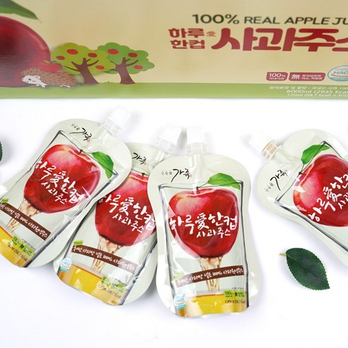 온 가족의 건강을 책임지는 상큼한 선택, 하루愛 한컵 사과주스