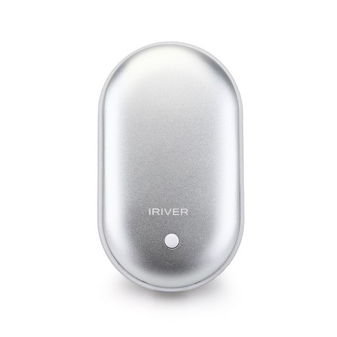 아이리버 휴대용 충전식 양면포켓 손난로 5000mAh, 실버