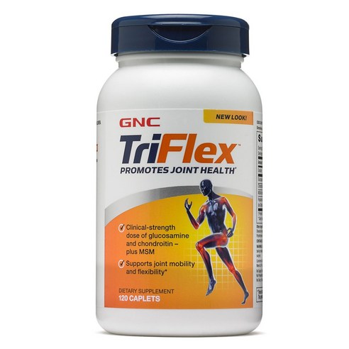 GNC TriFlex 120 CAPLETS 트리플렉스 90정 글루코사민 콘드로이틴 MSM, 1개 jointsupport Best Top5