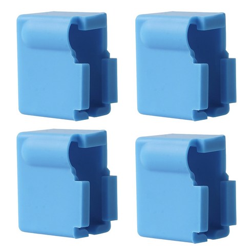 Xzante 3D 프린터 액세서리 가열 알루미늄 블록 온도 저항 단열 실리콘 슬리브 블루 (4 개), 파란색