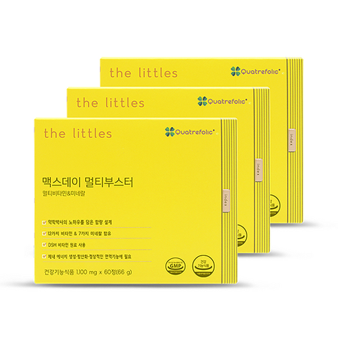 더리틀스 맥스데이 멀티부스터 미네랄 1BOX 1개월분, 3개, 60정
