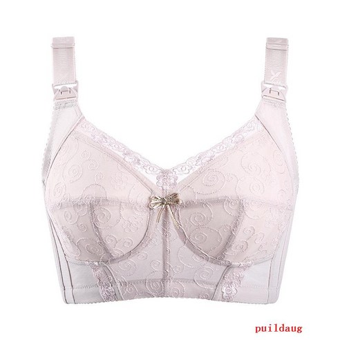 언더 와이어 브래지가없는 편안한 대형 대형 간호 브래지어 앞 버클 임산부 속옷