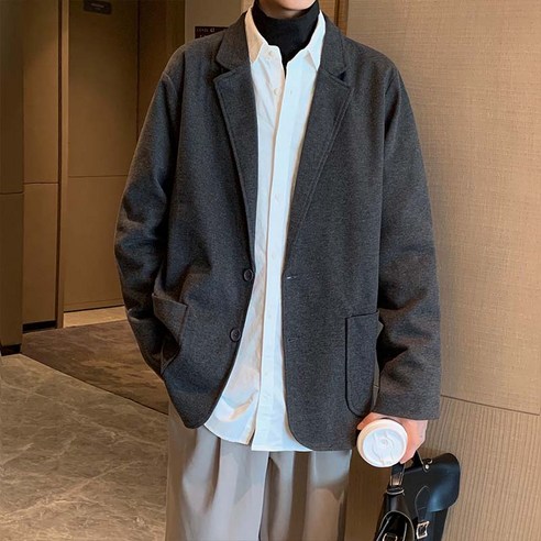 YY한국어 스타일 작은 양복 남자 가을 새로운 홍콩 스타일 트렌디 정장 코트 캐주얼 하이 엔드 탑