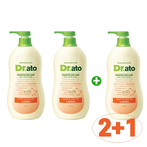 닥터아토 에센셜 모이스춰 로션 350ml 2+1 (총3개), 3개