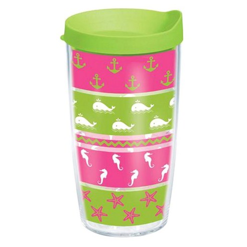 터비스 킵 드링크 핫 & 콜드 텀블러, Beach Collage, 473ml