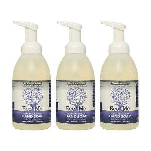 에코미 핸드 솝, Fragrance Free, 592ml, 3개