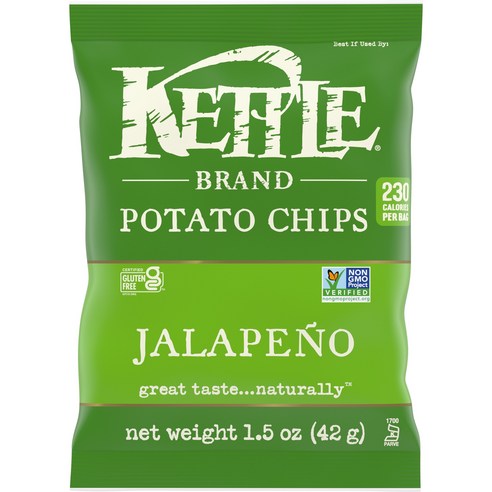 케틀브랜드 포테이토 칩 할라피뇨 글루텐 프리, 42g, 2개