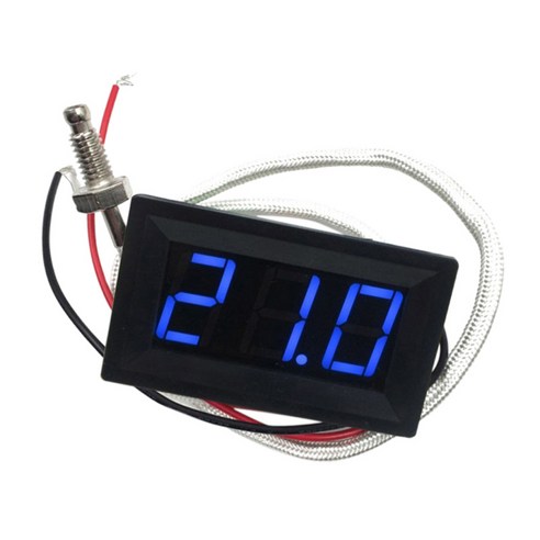 조사 -30~800C 온도를 가진 파랗고/녹색/빨간 LED DC12V 디지털 온도계, 블루, {"사이즈":"48x29x23mm"}, {"수건소재":"설명"}