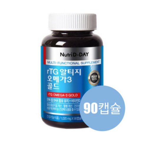 내몸건강 뉴트리디데이 rTG 알티지 오메가3 골드 90캡슐 ㅍ, 1개, 91.8g