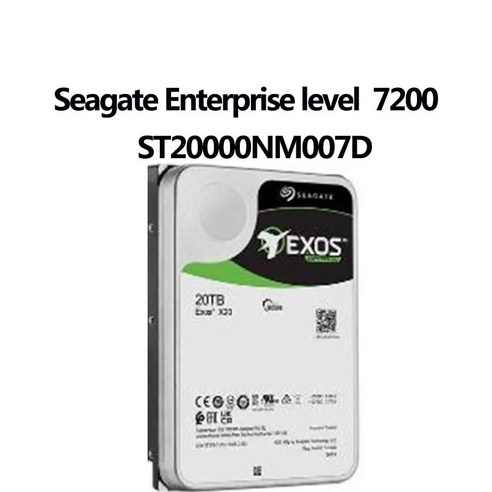 Seagate EXOS X20 ST20000NM007D 20 테라바이트 SATA 6가바이트초 7200rpm 256MB 캐시 3.5 치 HDD 엔터프라이즈 내장 하드 드라이브, [02] 20TB Used