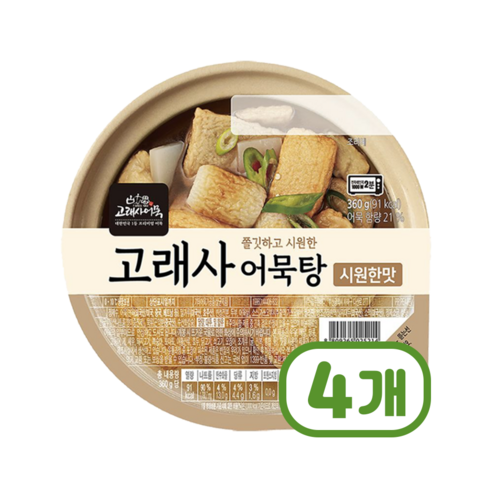 고래사 어묵탕 시원한맛 360g x 4개