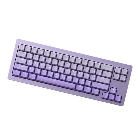 몬스긱 M7W 그라데이션 3가지 모드 RGB 기계식 OEM 68 키 핫스왑 유선 키보드, 화이트 + 퍼플, 아이스크림퍼플축, 텐키리스