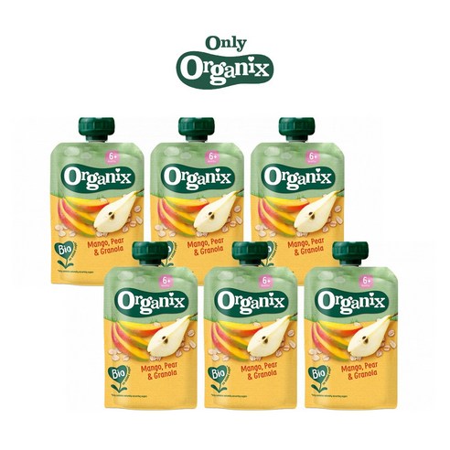 영국 1등 퓨레 오가닉스 – 망고 배 그래놀라로 건강한 이유식을 오가닉스퓨레
